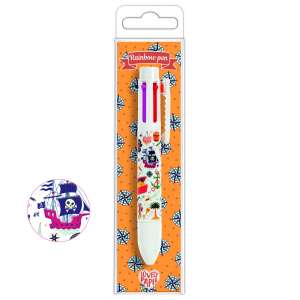 Lovely Paper Rainbow Pen with 6 colors and pirate design - Pen