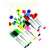 Beleduc 10 piece textile marker set in a bag, 10 different colors, for fabric, textile, and craft projects