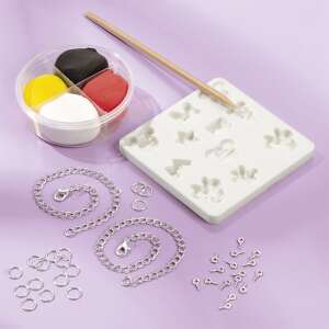 Disney Mickey and Friends Charm Bracelets DIY kit with clay, charms, chains, and tools - Totum