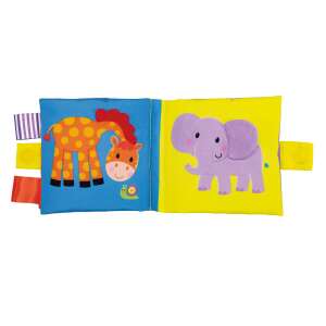 GALT Jungle Soft Book for Babies, Giraffe and Elephant, 0 months+ - Galt