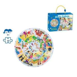 Mein Leben XXL Puzzle, 49-teiliges rundes Puzzle für Kinder, zeigt verschiedene Lebensabschnitte, perfekt zum Lernen und Entwickeln - Puzzle