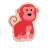 Beleduc Happy Animals wooden puzzle piece, red monkey