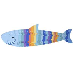 Orange Tree Toys Hai-Alphabet-Puzzle, Holzpuzzle für Kinder, lerne das Alphabet, 26 Teile, für Kinder von 1-5 Jahren - Puzzle