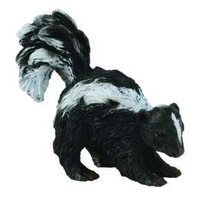 Collecta Borz Figura, realistic skunk figurine, black and white, detailed, collectible animal figure - Collecta