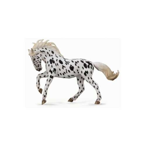 Collecta Knabstrupper ló figura, XL méret, fekete-fehér foltos ló modell