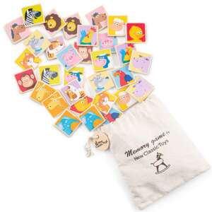 New Classic Toys Animal Memory Game, wooden game pieces, 16 pairs - Memory Game