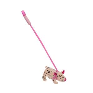 Plüss malac pórázon, pink pig plush toy with leash, soft toy for kids, pretend play toy - Nonbrand Plush Toy