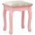vidaXL rózsaszín fésülködőasztal ülőkével és háromrészes tükörrel 52399842}