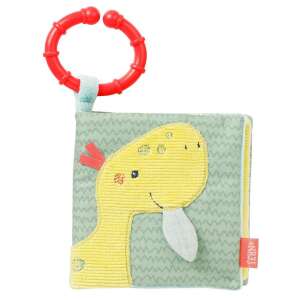 Fehn Dinosaur Soft Book for Baby, with hanging loop for stroller or car seat - Fehn