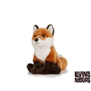 Плюшена играчка лисица Living Nature, червена лисица плюшена, плюшена играчка, мека играчка, играчка за деца, играчка за бебета - Nonbrand Плюш