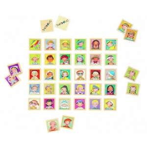 Gemini memory game by Beleduc, 40 wooden tiles with pictures of twins, matching game for kids - Memory Game
