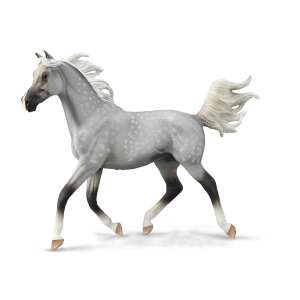 Hand painted dappled grey half-Arabian stallion figure - Figure