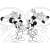 Puzzle de colorat cu Mickey Mouse și Minnie Mouse, 24 piese, dublu față, cu Mickey și Minnie în mașini de curse