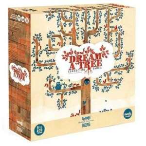 Londji Álmodtam egy fát társasjáték doboz, fa illusztráció levelekkel és madarakkal - Londji