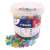 Playbox of Sweden 2200 propeller beads in a plastic container, 11mm diameter, assorted colors, perfect for crafting