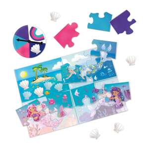 Cutie Mermaid Tide Joc cooperativ pentru copii piese de puzzle și spinner - Puzzle 3D & Puzzle cu burete