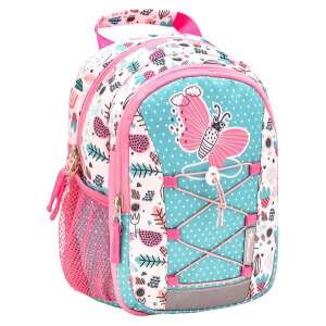 Mały przedszkolny plecak z motywem motyla, różowy i niebieski, widok z przodu - Plecak, torba Ovis