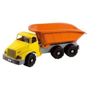 Yellow and orange toy dump truck, Androni sandbox toy - Androni Sandbox Toy