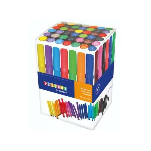 Playbox of Sweden 42 piece felt tip pen set, assorted colors