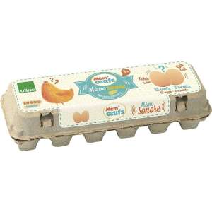 Vilac Memo Eggs sound memory game for kids, 12 wooden eggs in a cardboard box - Memory Game