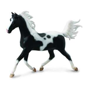 Collecta Half Arab Pinto Stallion Figurine, black and white horse model - Figure