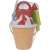 Ice cream themed sand bucket and tools set, packaged in a mesh bag