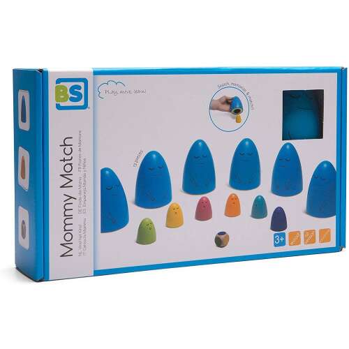 Mommy Match memory game for kids, matching animal pairs, wooden toy, educational game for toddlers