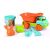 Colorful toy dump truck and sand play set for kids