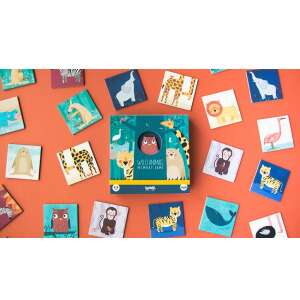 Londji Wild Animals Memory Game, a colorful memory game with 32 illustrated cards featuring wild animals, perfect for kids ages 3 and up - Memory Game