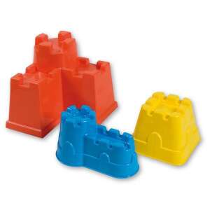 Androni Giocattoli castle sand molds, set of 4, red, yellow, blue - Androni