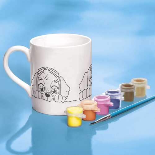Paw Patrol paint your own mug kit, includes mug, paints, and brush