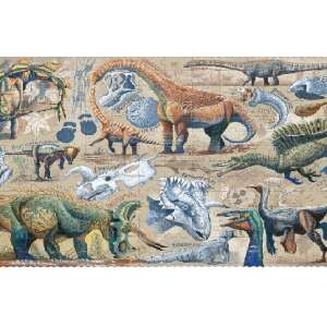 Londji Dino Explorer Puzzle mit 350 Teilen, zeigt verschiedene Dinosaurier, darunter Brontosaurus, Tyrannosaurus, Velociraptor und Gallimimus. - Puzzle