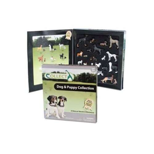 Collecta Dog & Puppy Collection, set of 20 realistic dog and puppy figurines