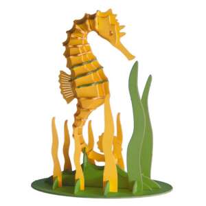 Model de hârtie 3D Fridolin de cal de mare asamblat - Jocuri creative și de construcție