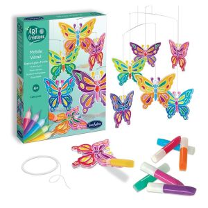 Sentosphere Art Creations Butterfly Mobile Stained Glass Painting Kit - 6 Butterflies - Sentosphere