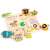 New Classic Toys Szafari Állatok Fa Puzzle, 9 darabos, a puzzle darabok és az alaplap látható