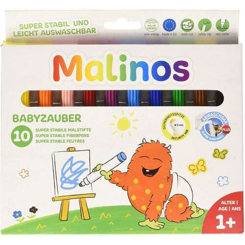 Malinos Babyzauber 10 markere lavabile, fața ambalajului