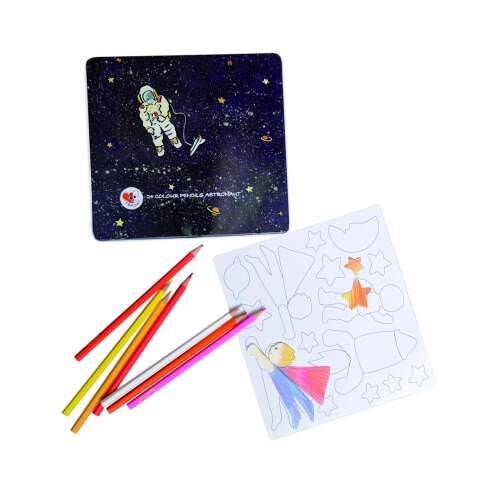 Astronaut magnetic drawing set with crayons, 24 pieces, for kids ages 3+