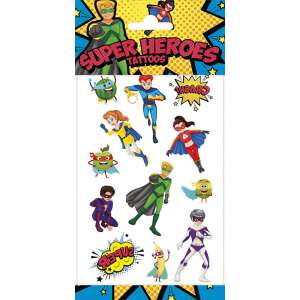 Totum Super Heroes Tattoos, 12 temporary tattoos for kids - Tattoo