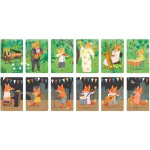 Londji Animal Big Band Families Card Game, 42 cards, featuring tigers and foxes playing musical instruments - Card Game