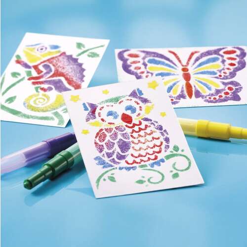 Creative Drawing Set with Stencils and Airbrush Pens