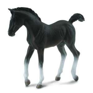 Collecta Tennessee Black M Stallion foal figurine, black horse with white legs, realistic toy animal - Collecta