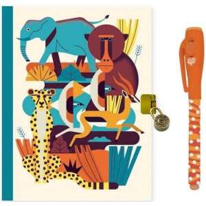 Djeco Owen's Secret Diary with lock and key, featuring a colorful animal design - Journal