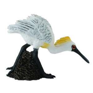Collecta Hand-Painted Spoonbill Bird Figure, M Size, Realistic Wildlife Figurine - Collecta