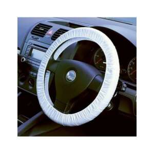 Disposable steering wheel cover, white, for car detailing, protection, hygiene, 250 pack - Car Steering Wheel Cover