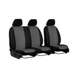 Set husa de scaun auto Tuning 2+1, negru și gri, vedere completă - Nonbrand Huse pentru scaune auto