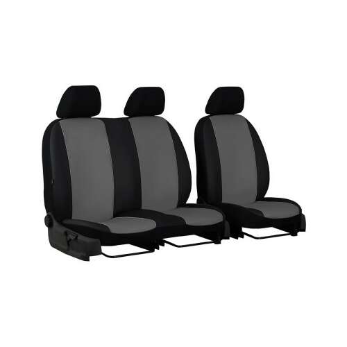 Set husa de scaun auto Tuning 2+1, negru și gri, vedere completă