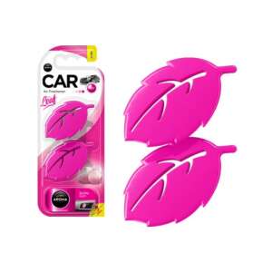 Aroma Car Leaf 3D Bubble Gum car air freshener, pink leaf design - Car Air Freshener
