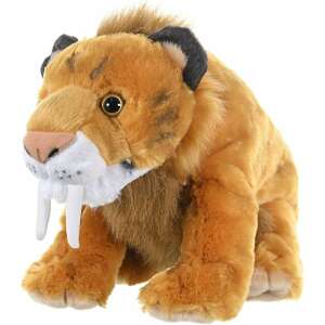 Wild Republic Smilodon plush toy, 30 cm, brown saber-toothed tiger stuffed animal - Wild Republic Plush Toy