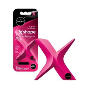 Aroma Car Air Freshener X Shape Bubble Gum, pink car air freshener in X shape - Car Air Freshener